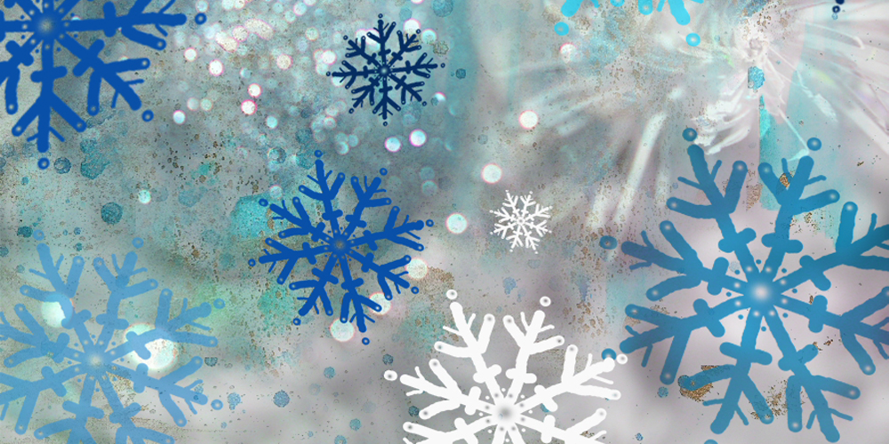 ‘Icy Blue Snowflake’ detail from card design